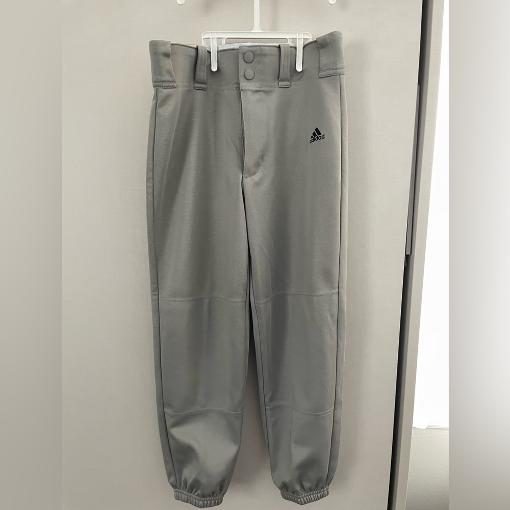 Adidas gray baseball pants - youth M